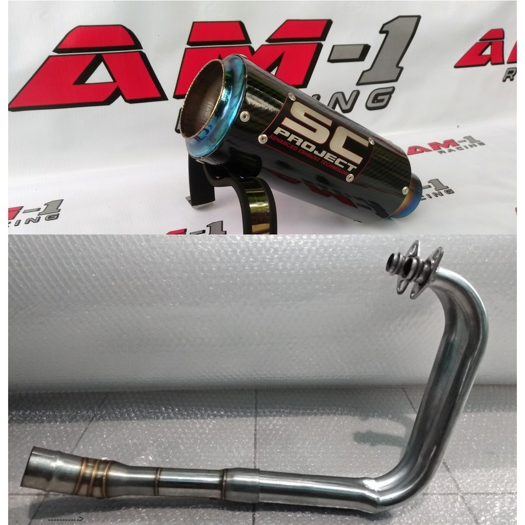 Knalpot Kolong/Underbelly Sc Project Biru Carbon Cbr250rr Cbr 250rr Cbr 250 rr Ninja r25 underbelly