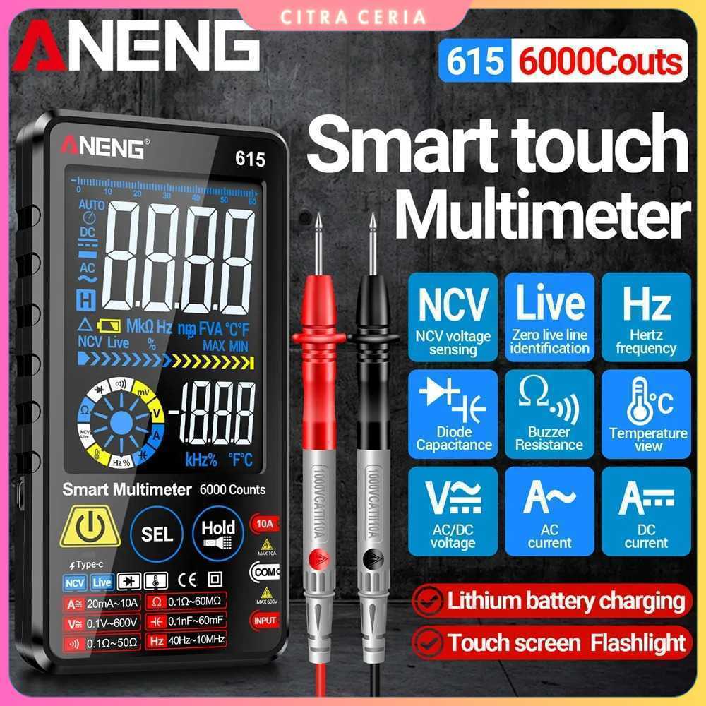 ANENG Digital Multimeter Touchscreen NCV Lighting 6000 Count 700mAh - 615