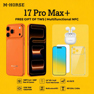 Ponsel Pintar 4G Merek Baru M17 Pro Max/ M15 Pro Max  6GB+128GB/Gratis headset Bluetooth/Mendukung NFC 4GB+64GB Smartphone Baru Dual SIM Layar HD Kamera Jernih Bebas Lag