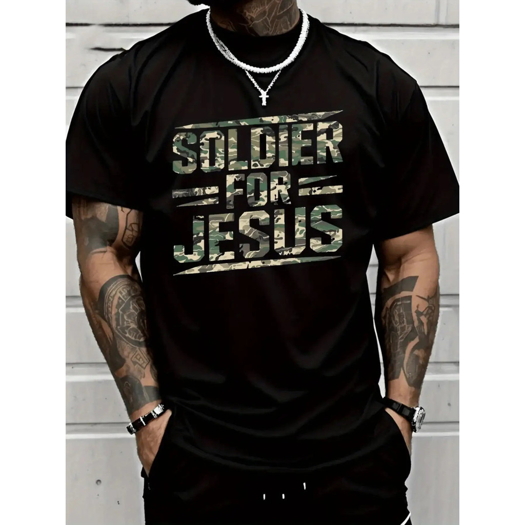 [Kaos Cetak Huruf Hip-hop] Gaya Hip-hop Kaos Lengan Pendek Pria| Merek Trendy Fa