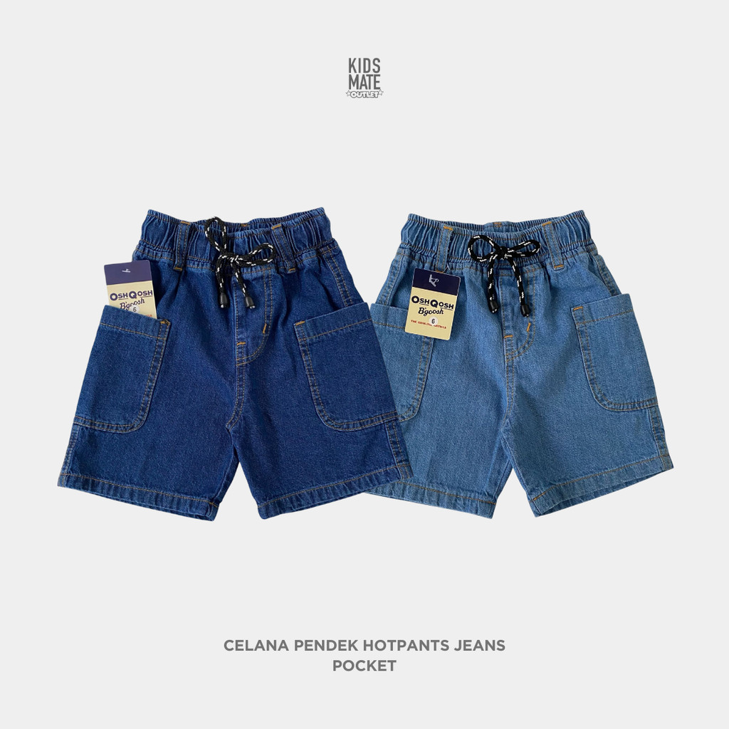 Celana Pendek Hotpants Jeans Pocket KOI