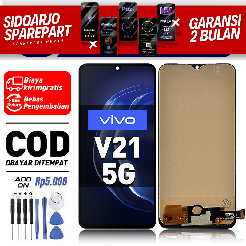 LCD VIVO V21 5G Touchscreen Fullset-Original Compatible For Glass Touch Screen Digitizer ori-asli CO