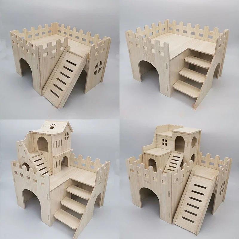 Hamster Squirrel Solid Wood Avoidance House Hedgehog Wooden House Golden Bear Nest Dut Pig Dormitory