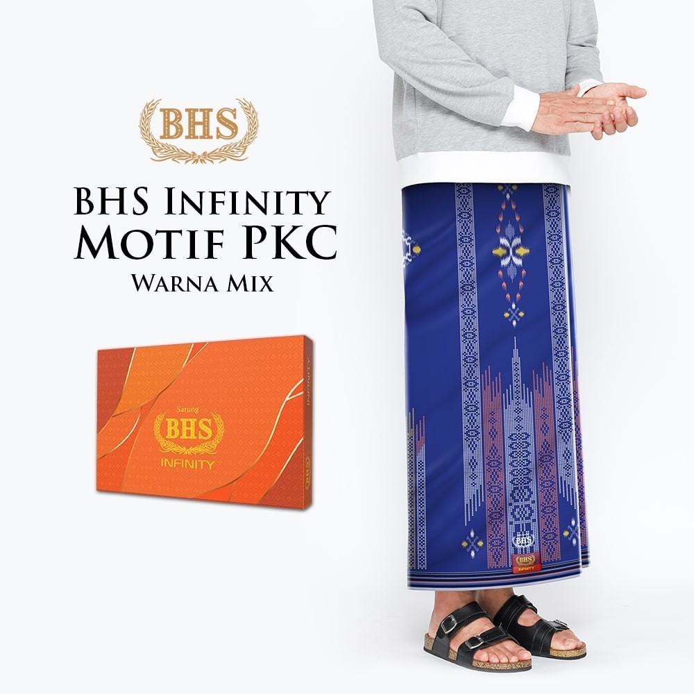 Sarung BHS Infinity Gold Motif PKC Warna Mix