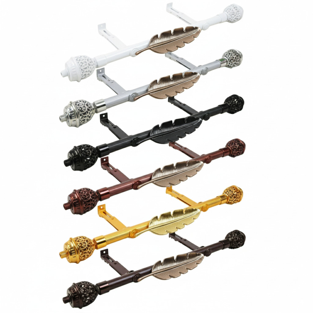 Batang Tiang Rel Besi Gorden Full Set Jendela Hitam Putih Coklat 1 1.5 2 3 4 Meter 250 300 400 CM