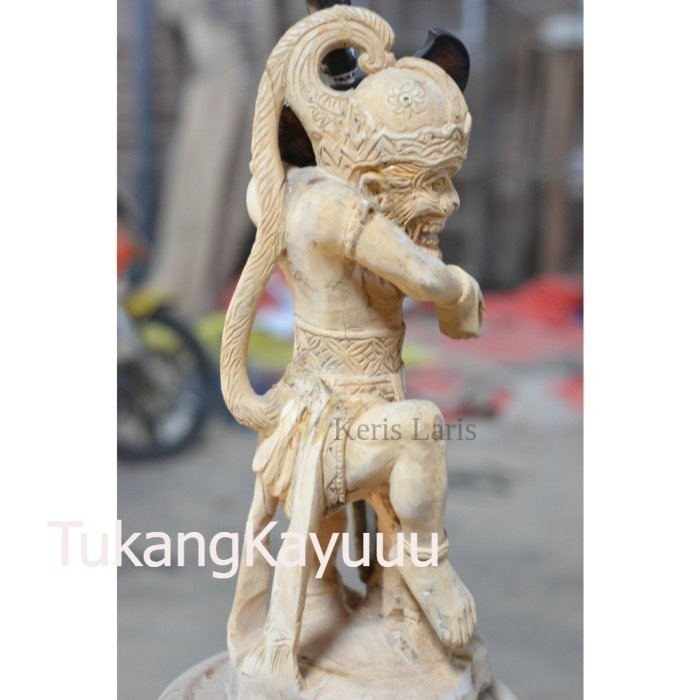 jagrak keris anoman pahat alus kayu jati mentah alusan KL1