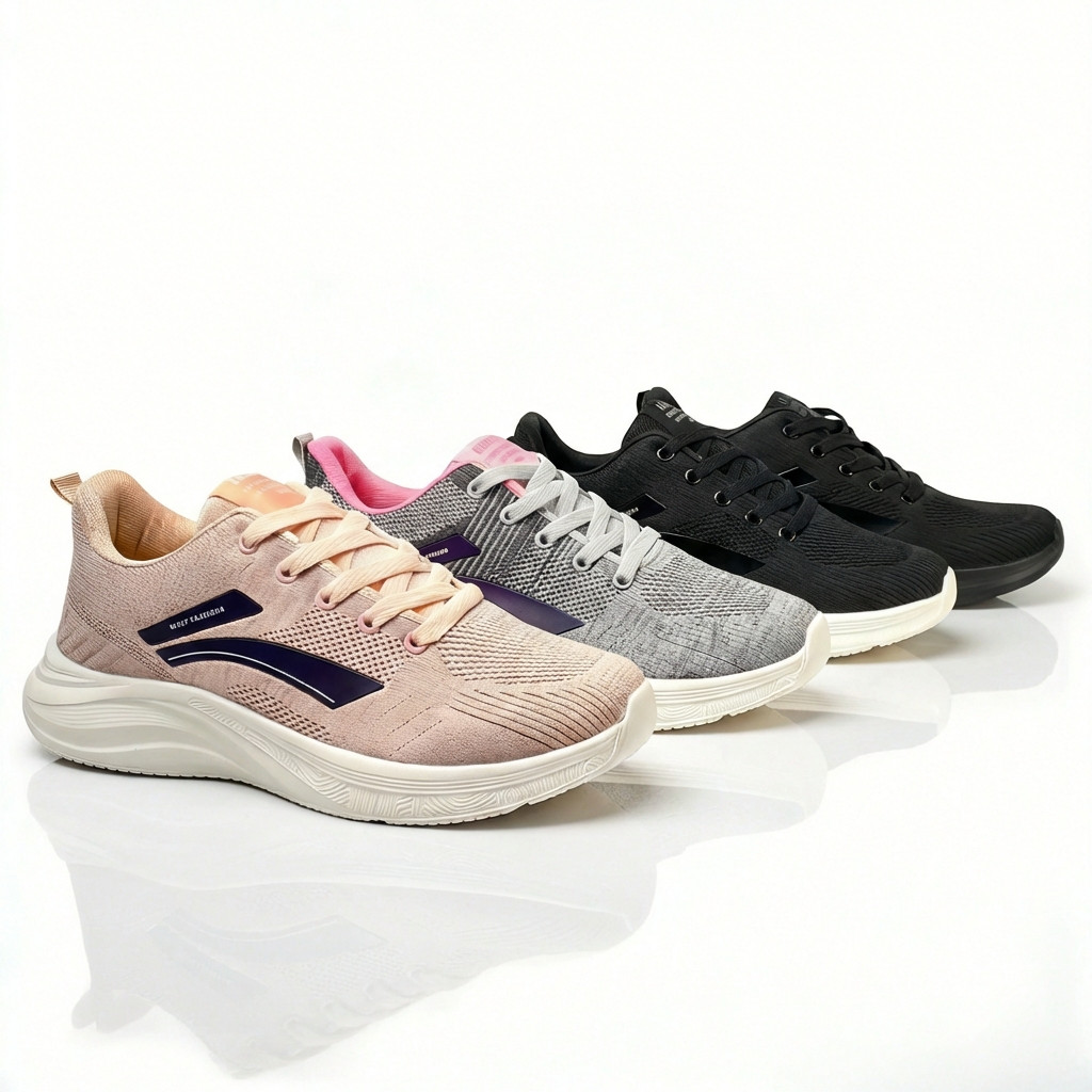 SGD <Free Box> Sepatu Sneakers Wanita Sport Shoes 3011
