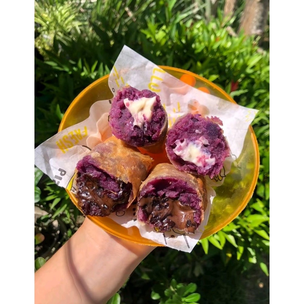 Lumpia Ubi Ungu_ keju dan coklat (6pcs)