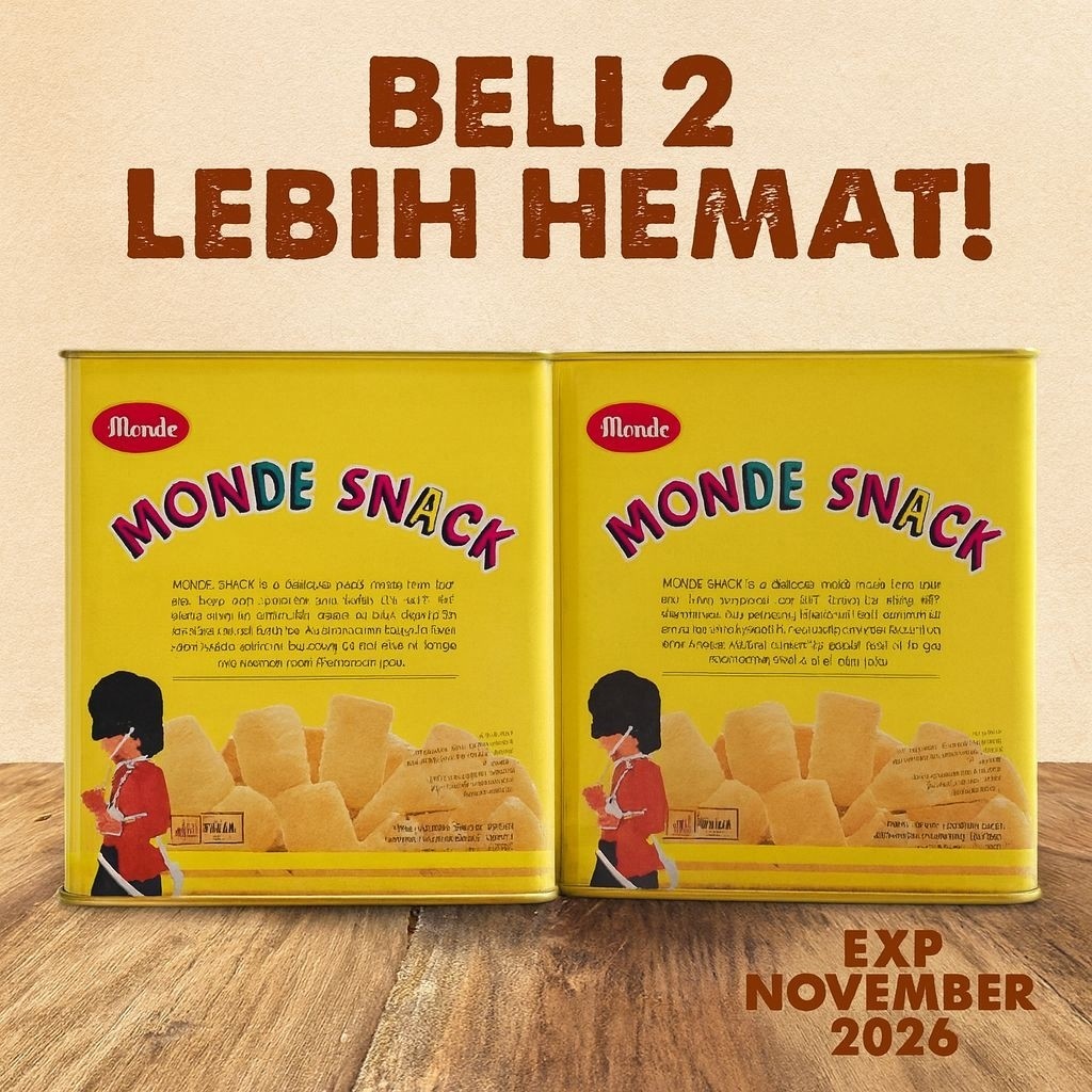 [Beli 2 Harga Lebih Hemat] Monde Snack Kaleng 450 Gram