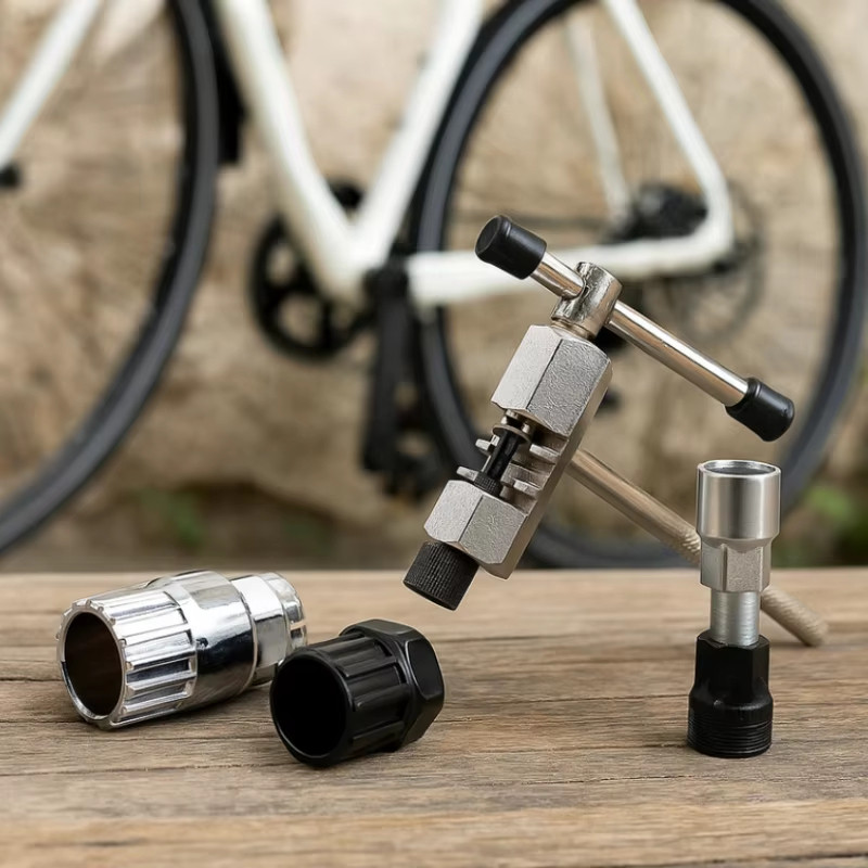 4PCS/Set Kit Alat Perbaikan Sepeda, Alat Pelepas Kaset Sepeda, Alat Pelepas Sproket untuk Sepeda Gun