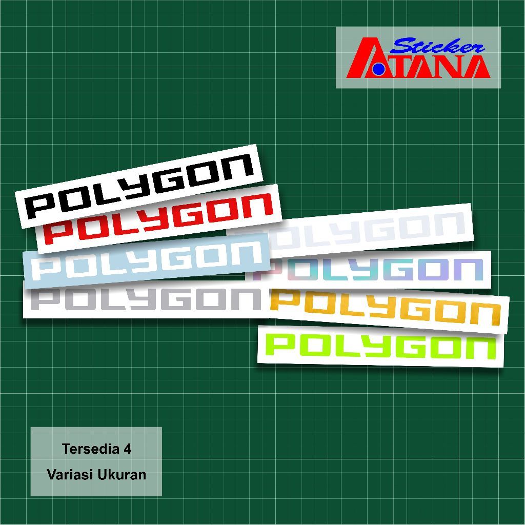 Sticker Cutting Polygon Emblem Logo Sepeda Bikes Bike To Work Gunung Urban Folding Road Offroad Down