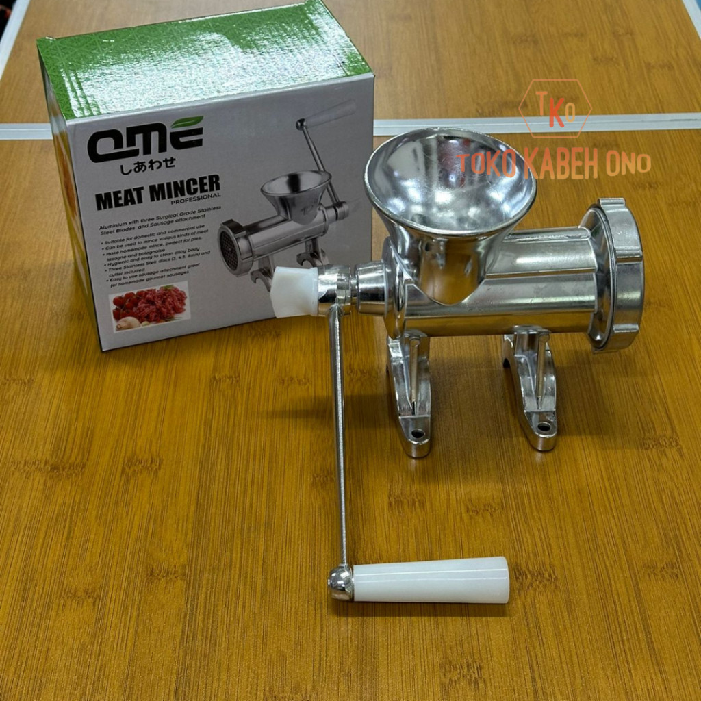 Gilingan Daging Manual Meat Grinder Penggiling Meat Mincer Stainless Alat Penggiling Daging Manual G