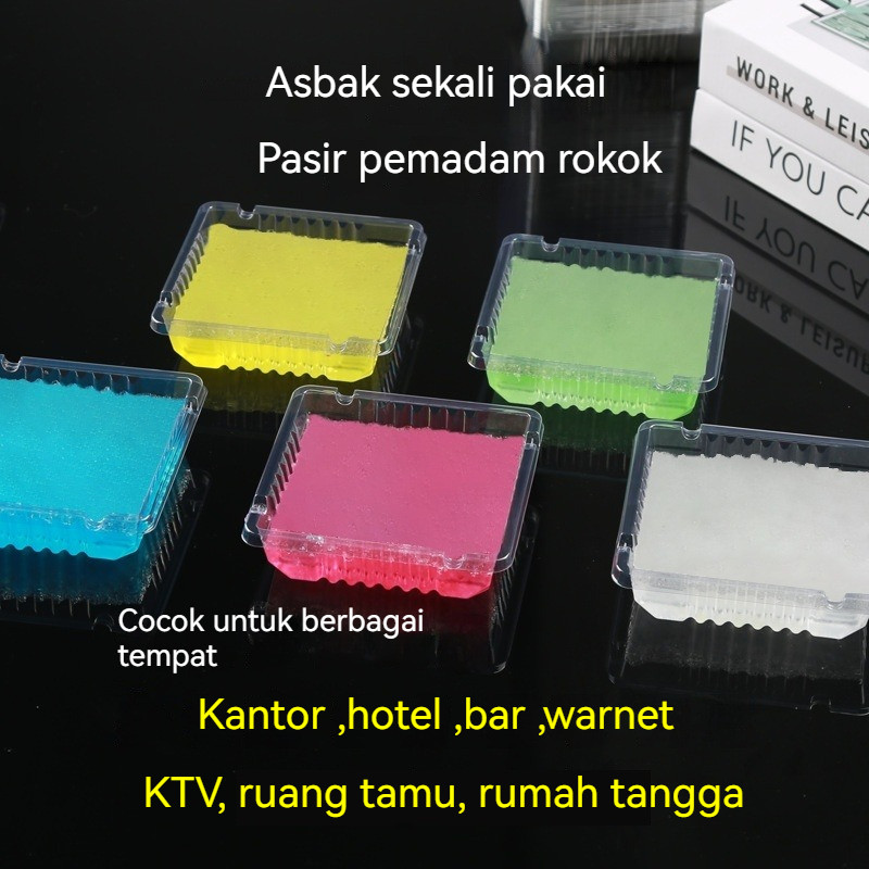 SUPER PRAKTIS Asbak Sekali Pakai Ramah Lingkungan untuk Rumah Tangga, Anti Abu Terbang, Pasir Pemada