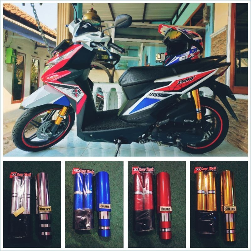 cover shock Honda beat full depan belakang aksesoris shockbreaker beat pelindung shockbreaker beat a