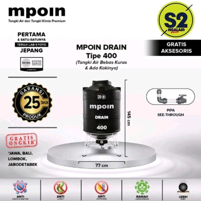 Tandon Air /Toren Air /Tangki Air MPOIN DRAIN 400 Liter (Invoice)