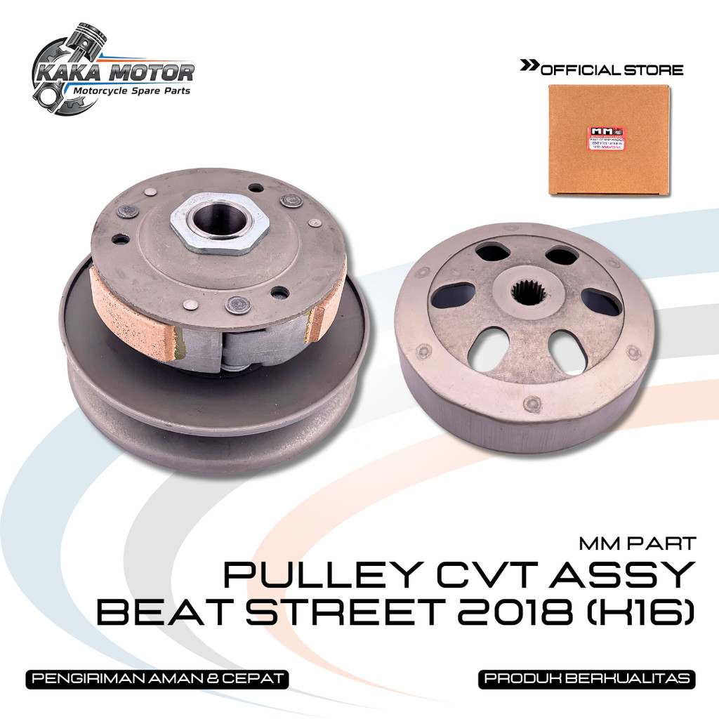 PULLY CVT ASSY PLUS MANGKOK BEAT STREET 2018 K16 – Puli Cvt Beat Pop Scoopy Vario 110 ESP Genio
