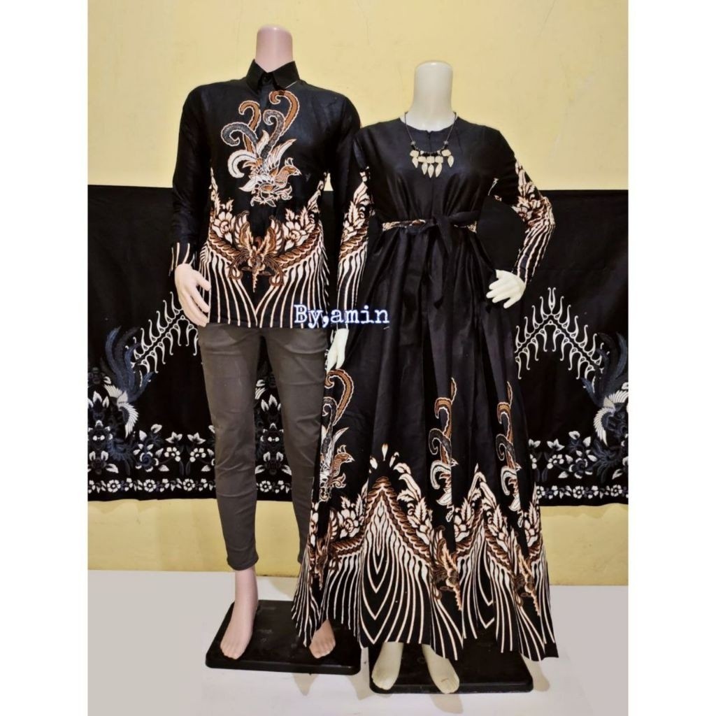 Terlaris[hyrabatik] Baju Sarimbit 2025 Couple - Baju Couple Gamis Batik Model