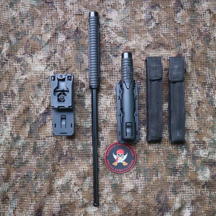 Satu set Baton stick police dan Holster baton / baton stik holster