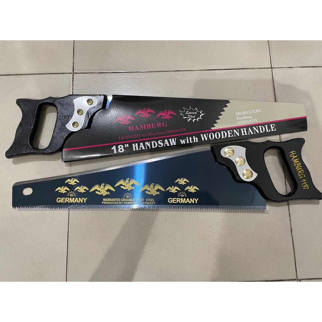 GERGAJI KAYU CAP MATA 18 INCI GAGANG KAYU