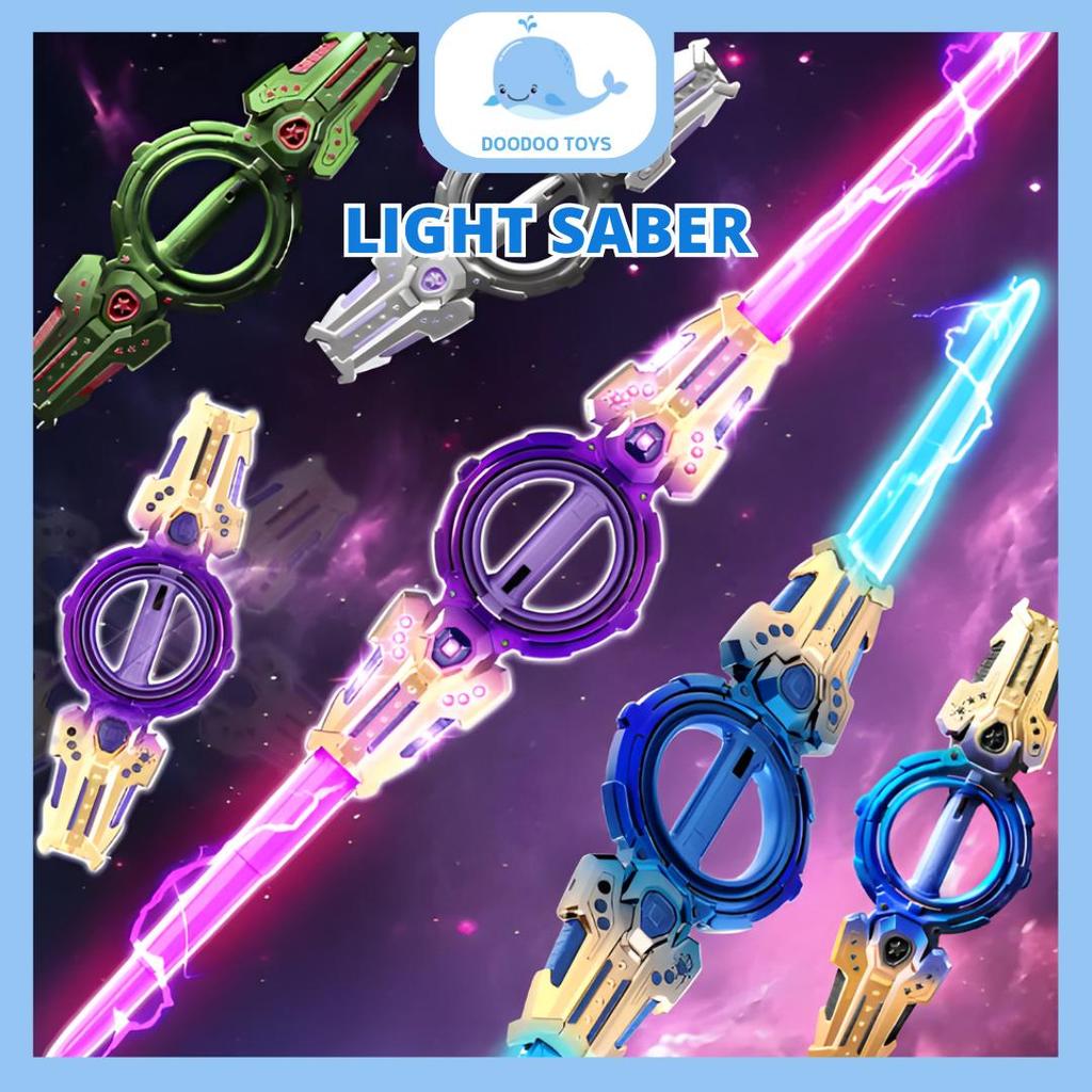 Mainan Anak Laki Laki Pedang Light Saber Bisa Berputar Keren Mainan Pedang Dua Sisi Lengkap Dengan C