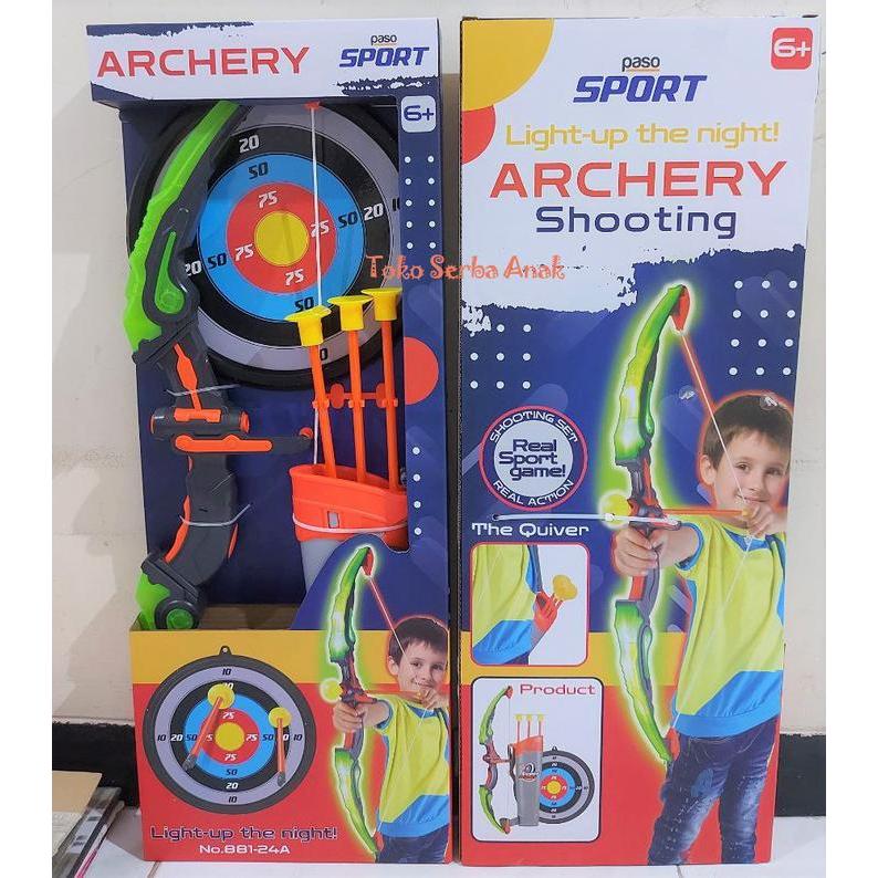 Mainan Panah Panahan Archery Shooting Set Ada Lampu