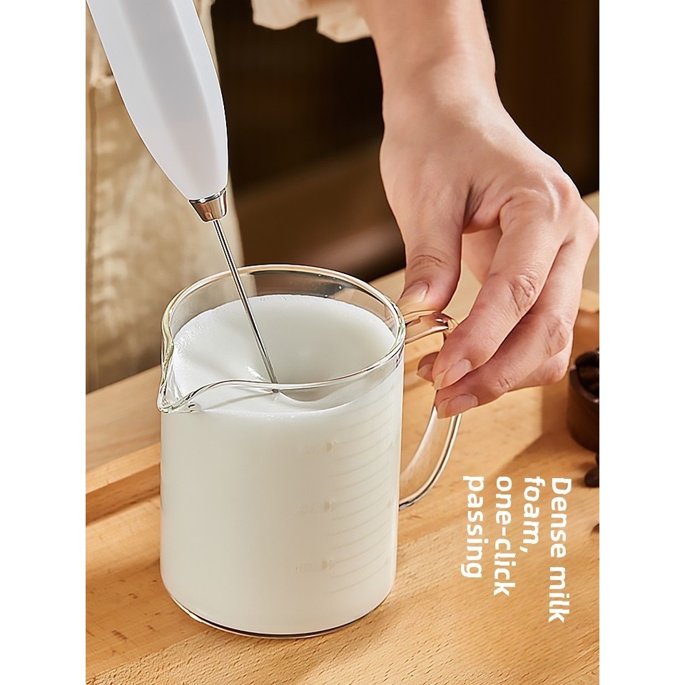 Milk frother electric stirring rod coffee frother milk frother cream whisk milk handheld stirrer