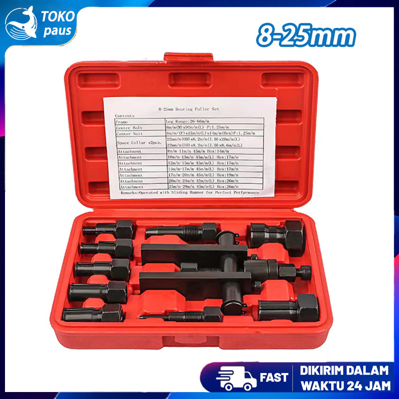 10pcs Tracker Bearing Puller Set Treker Pencabut Bearing Set Treker Cabut Bearing Dalam Treker Pembu