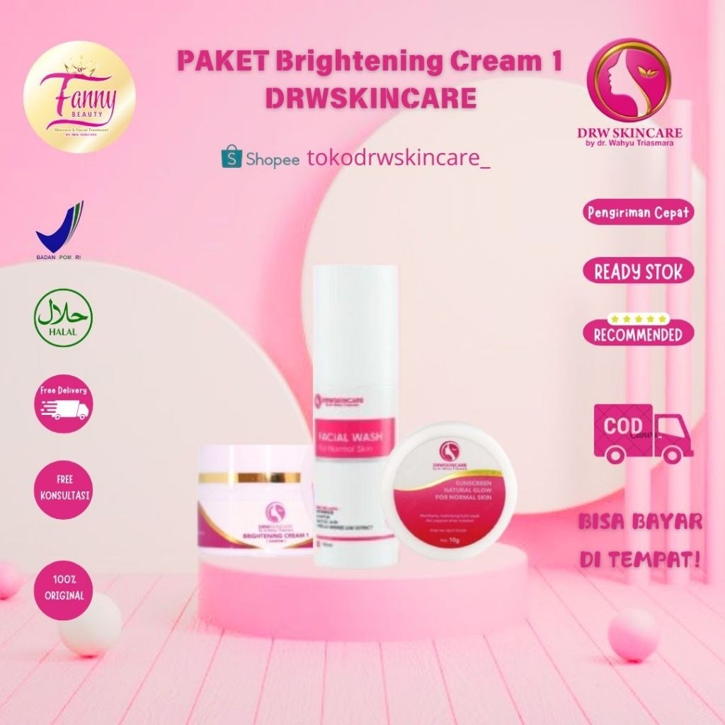 DRW Skincare Paket Brightening Cream 2 / Flek Hitam / Kusam / Mencerahkan