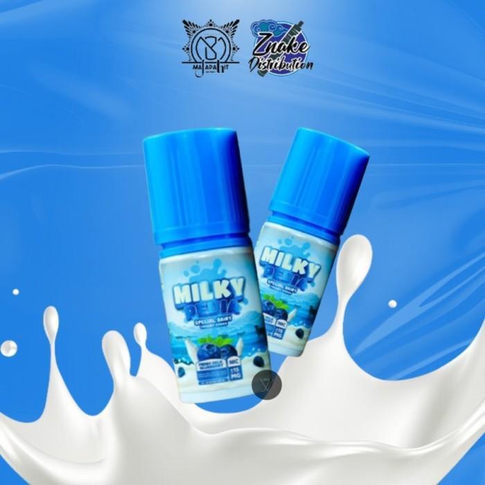 Milkypedia Fresh Milk Blueberry Pods Friendly 30mL by Majapahit Brew - Liquid Milky Pedia Blueberry