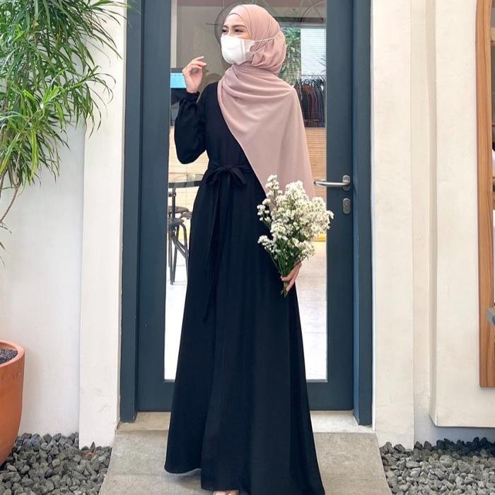 Elmiza - Kinan Dress Gamis Wanita Muslim Terbaru Premium Elegan - Bahan Premium Wollycrepe Size XS-X