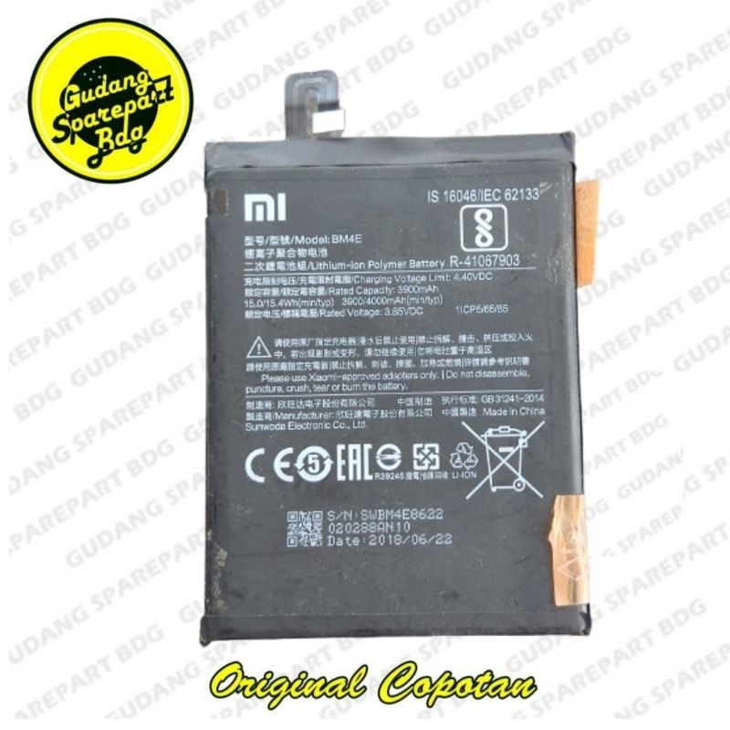 Baterai Batre Battery untuk Xiaomi Poco F1 BM4E Original Copotan.