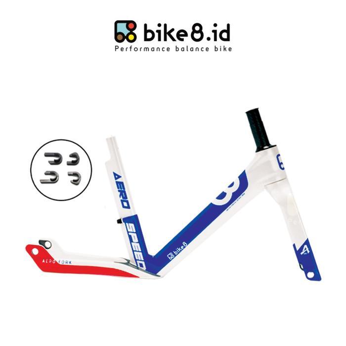 FRAME BIKE8 CARBON FIBER Balance / Push Bike - Sepeda Anak - WHITE