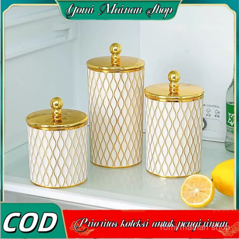 Toples Mewah Aesthetic Putih Toples Snack Toples Kedap Udara Toples Lebaran mewah toples lebaran aes