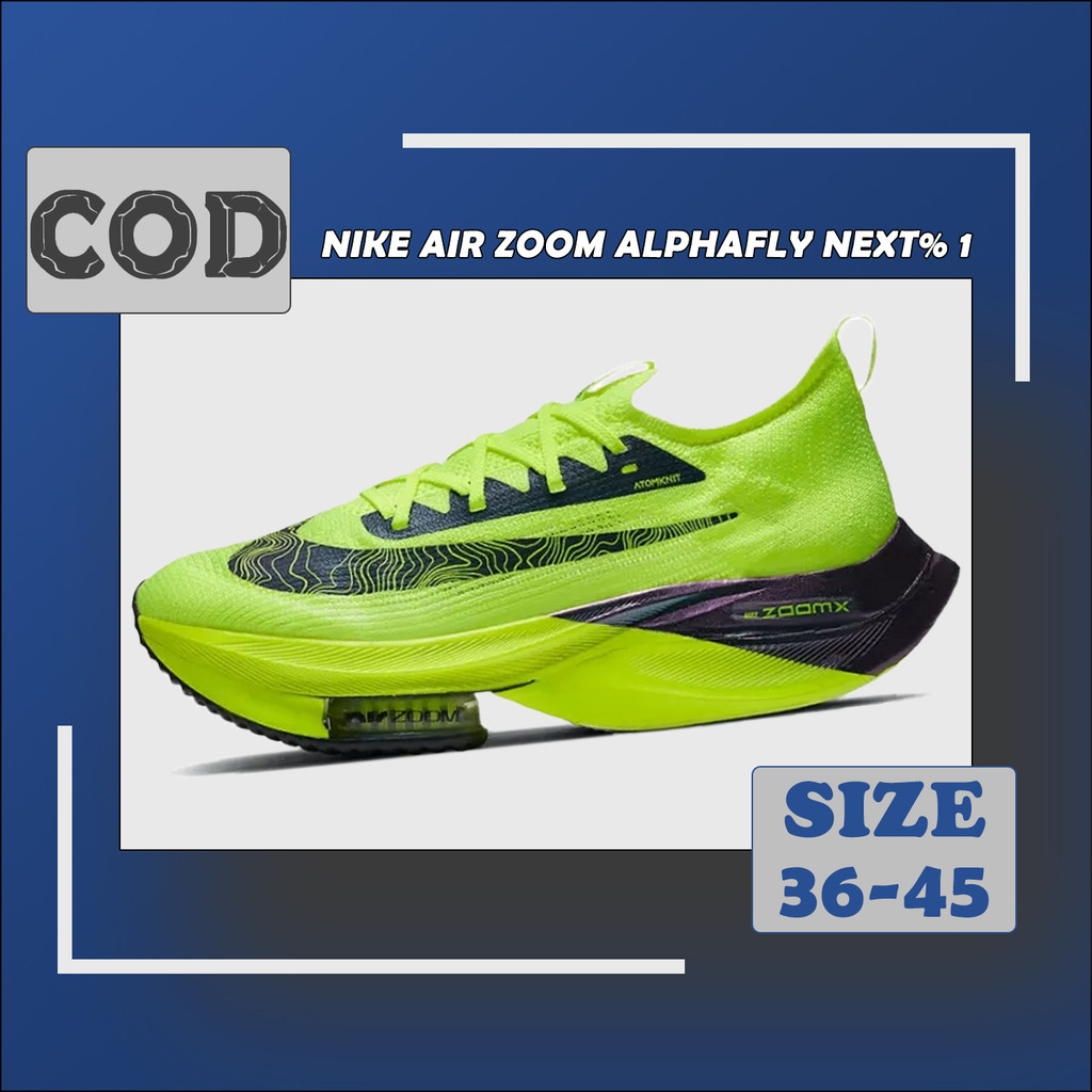 Nike Air Zoom Alphafly Next% 1 Sepatu Lari Profesional ZoomX Karbon Double Zoom Air Lentur Super Mod