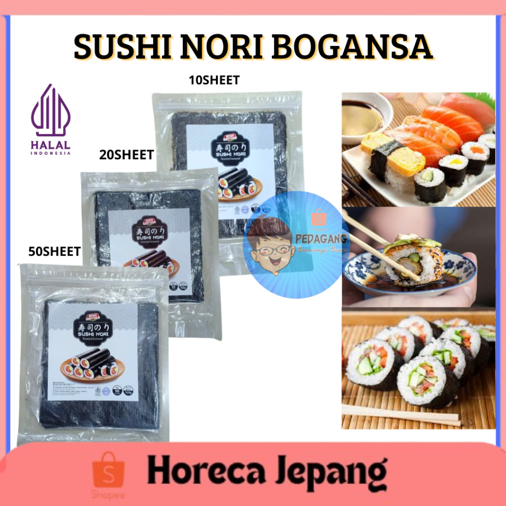 AFF Sushi Nori Bogansa Ada 3 Varian/ Sushi Nori/ Nori/ Sushi Nori Halal