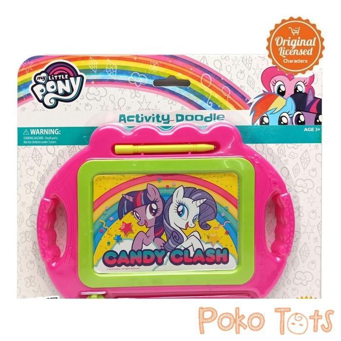 Happy Toon My Little Pony Doodle Drawing Board Color Papan Gambar Warna - Warna