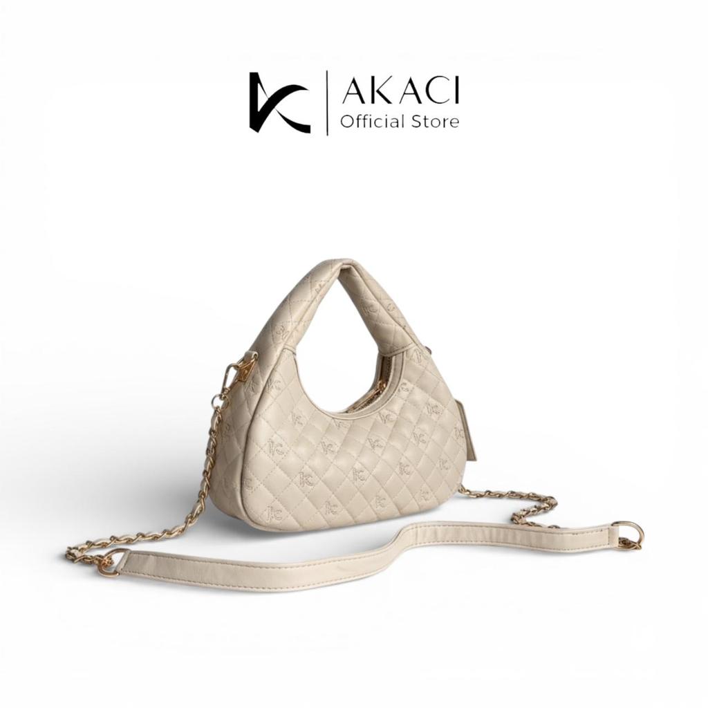 AKACI-Hand Bag dan selempang VALENT 14-8639 Bahan scarlet bordir 1 ruang tas kerja kantor tas kondan