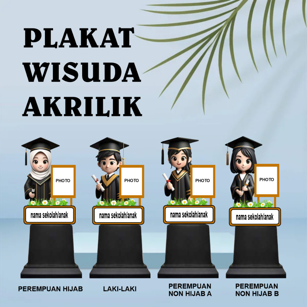 TERMIRAH SOUVENIR WISUDA SOUVENIR PLAKAT WISUDA AKRILIK TK/PAUD KENANG KENANGAN WISUDA ANAK