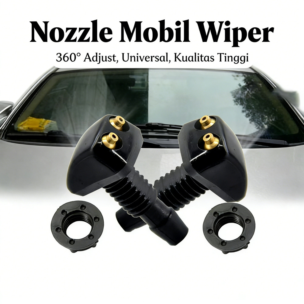 Nozzle Mobil Wiper Universal Kaca Depan Nozzle Adjust Wiper Mobil 360° Nozzle