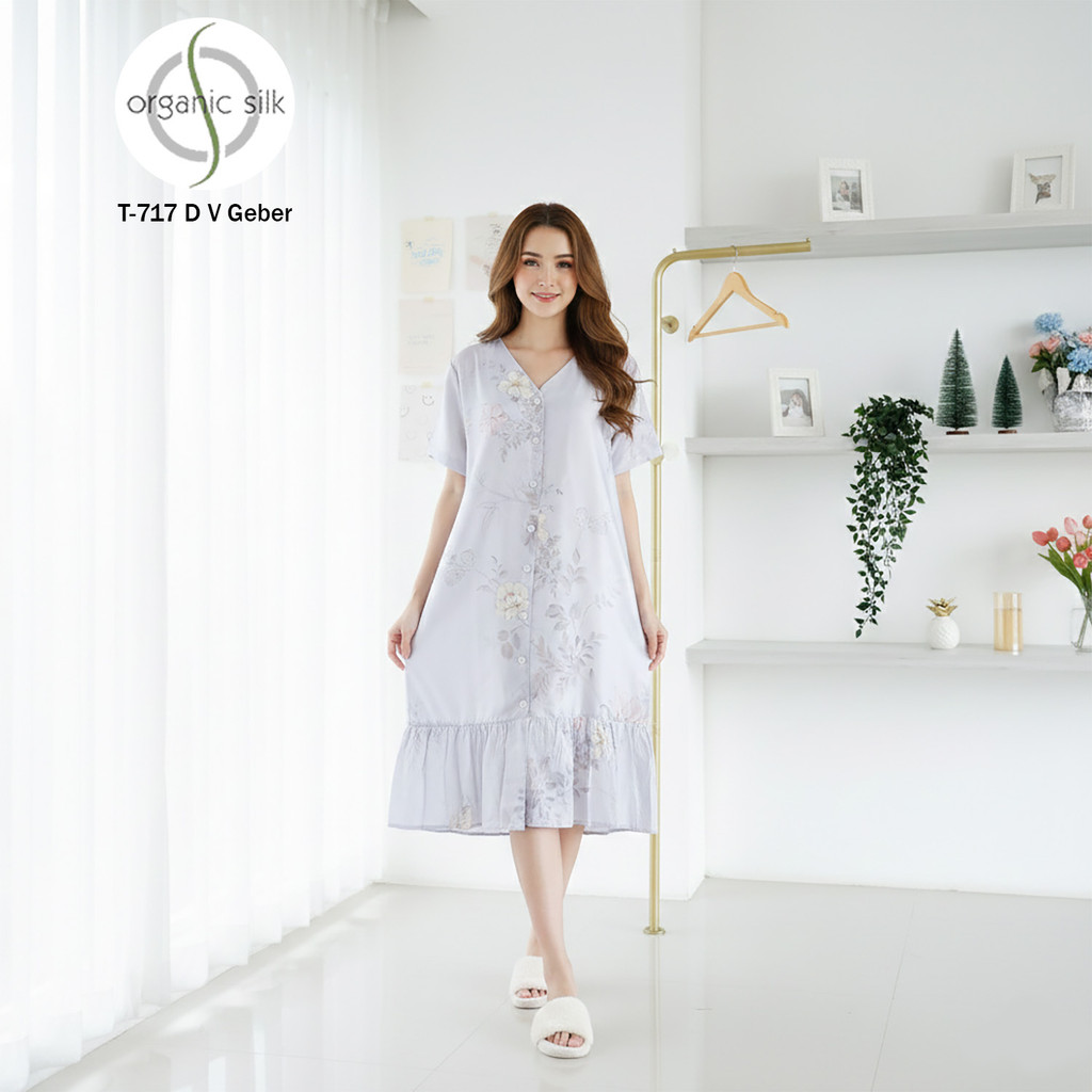 GREET NIGHT WEAR - Daster Organic Silk GREET model : T-717 / DV GEBER