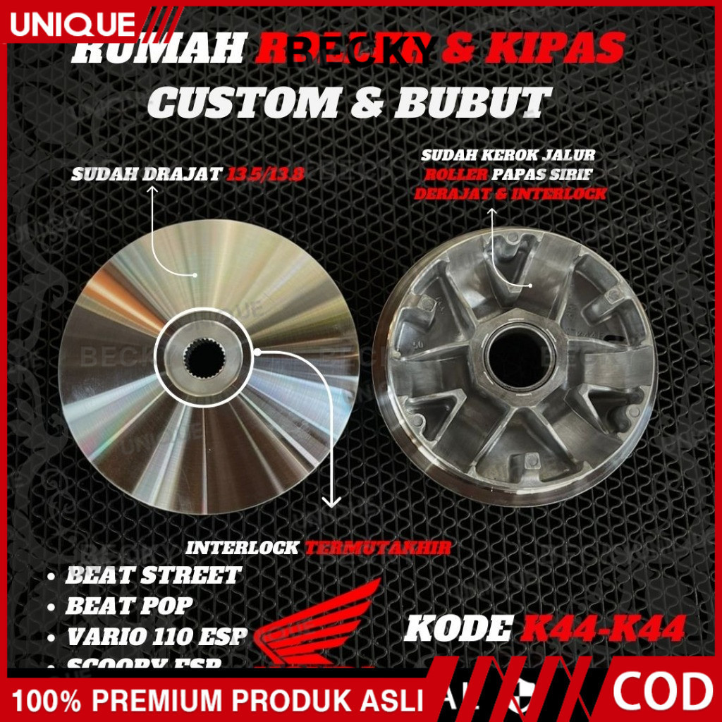 UNIQUE RUMAH ROLLER BEAT FI RACING PULLEY RACING VARIO 110 ESP - RUMAH ROLLER BEAT ESP SCOOPY ESP RU