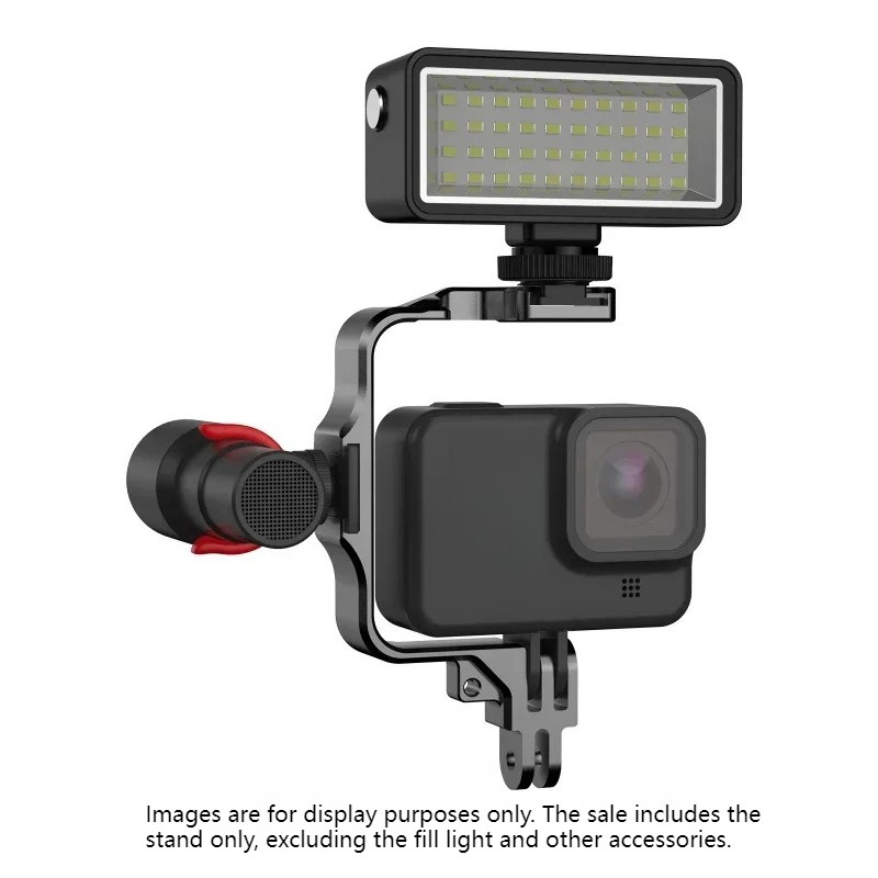Vlog camera fill light for go pro ving light mini LED waterproof fill light sports camera bracket go