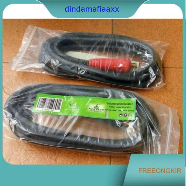 Kabel Las Inverter Listrik 2,5m Kentaro/ Set Kabel Lengkap Terminal/ Perlengkapan Mesin Las
