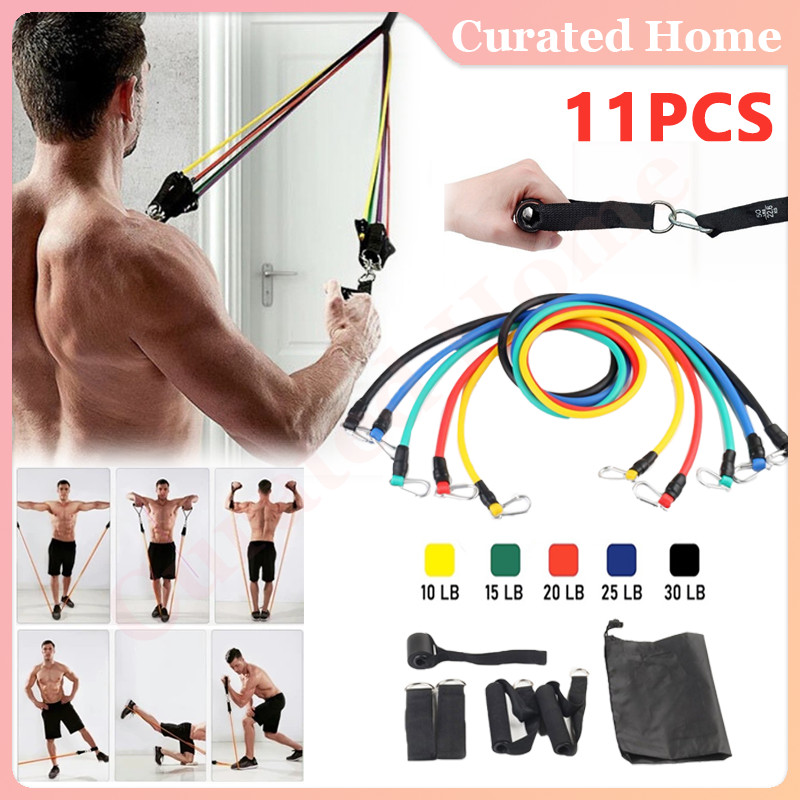 Resistance Bands 11 in 1 Set Tali Resistance Band Pilates Yoga Gym