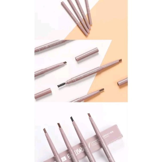 Pensil Alis Eyebrow 2 in 1 Kepala Ganda 7 Warna Ungu Muda Lilac LM 752