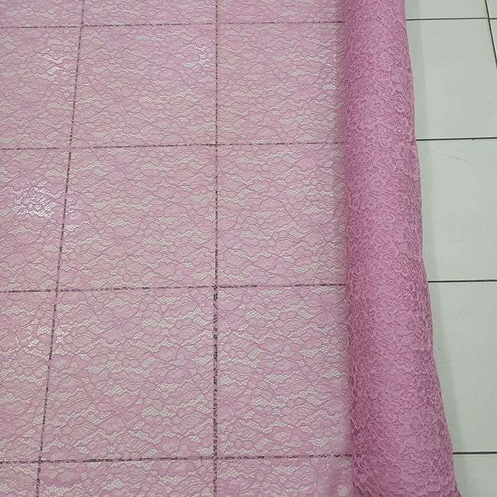 Kain Brokat Katun Lace Lovelynstore21 - Bahan Brokat Katun - dusty pink, 2.5 meter