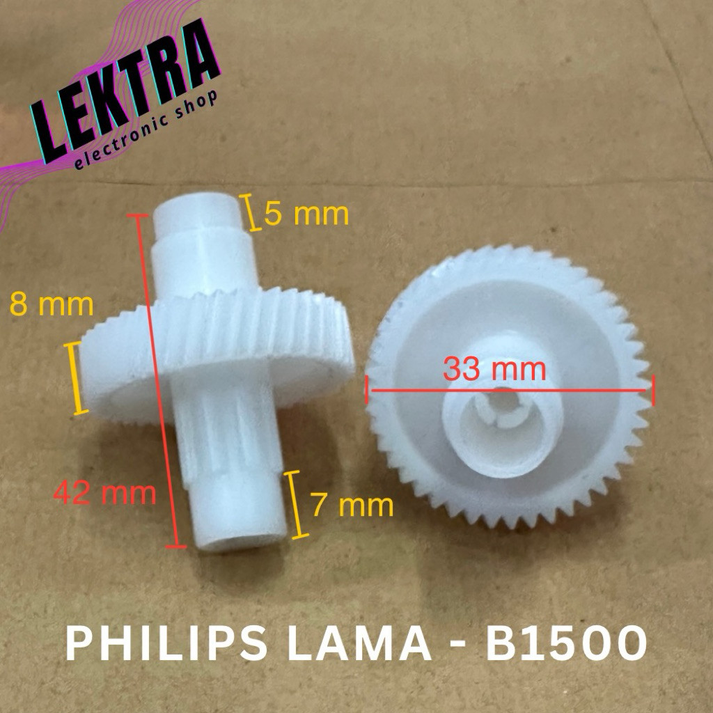 Gigi Mixer Philips B1500 Model Lama Pendek B 1500 Sepasang 1 set Gear Gerigi Panjang