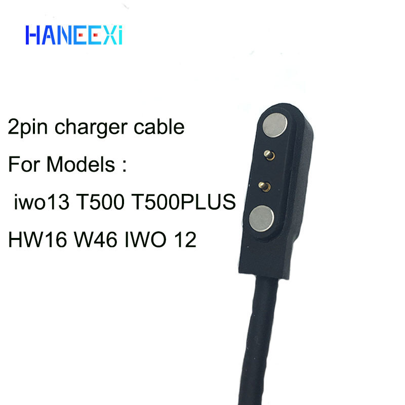 high quality 80cm 2Pin Magnetic arging argers data Cable For iwo14 T500 T500PLUS HW16 W46 IWO 12 iwo