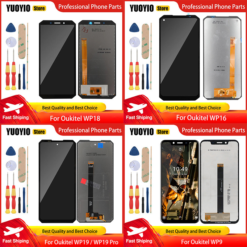 Original Touch Screen For Oukitel WP2 WP9 WP10 WP18 WP16 WP19 WP19 Pro LCD Display Digitizer Assembl