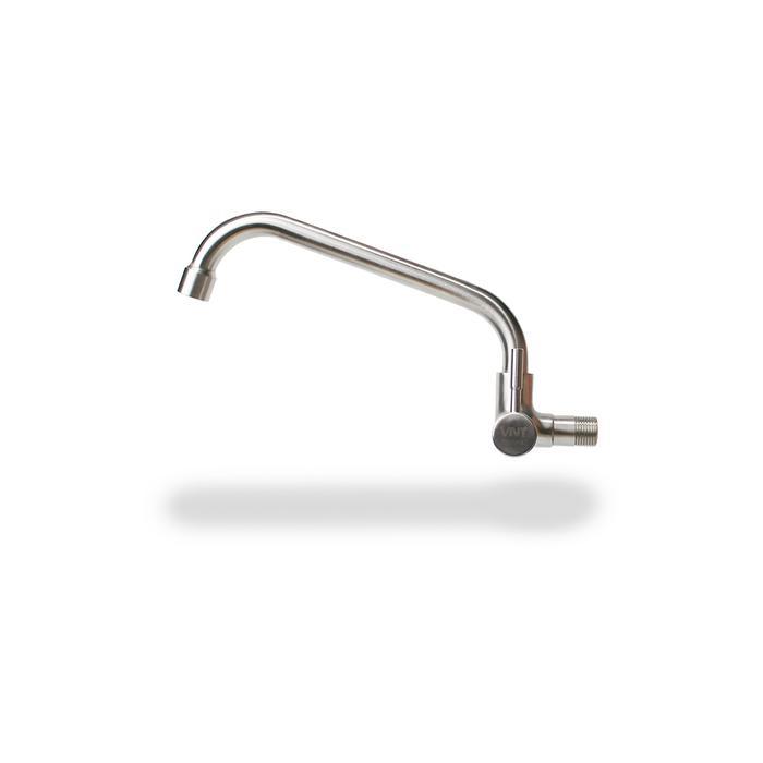 Kran Cuci Piring Stainless Leher Bebek Keran Air Tembok Sink Dapur